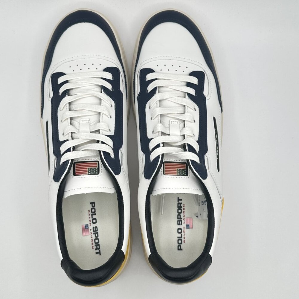 Men's Polo Ralph Lauren PS300  100% Leather Sneaker Size 11.5 - Picture 8 of 11